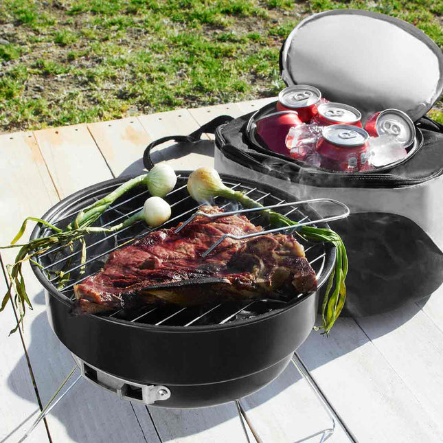 ASADOR CON HIELERA CAMPING